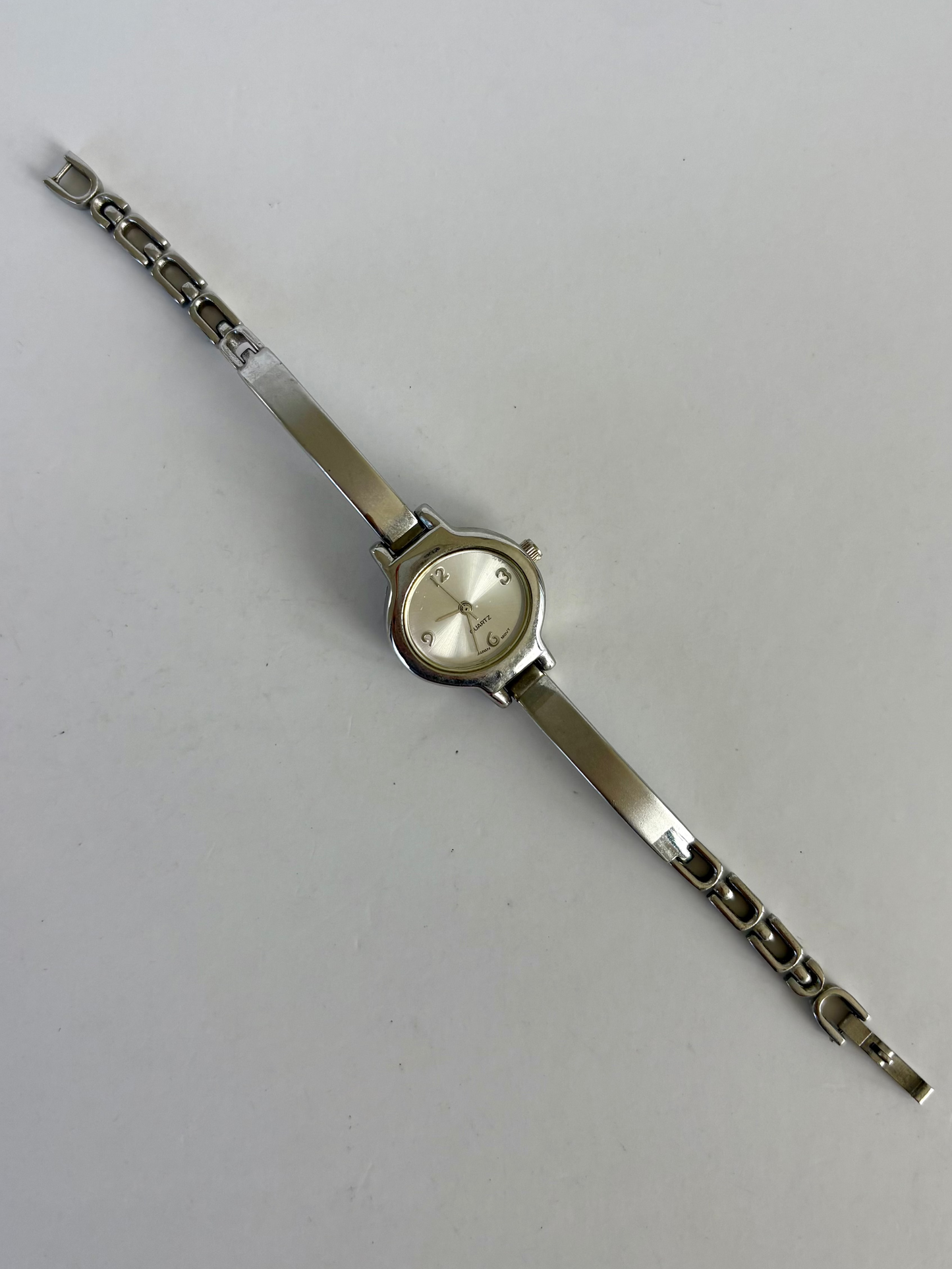 Rare Vintage Circle Dial Dainty Silver Watch