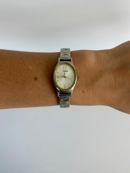 Rare Vintage Two Toned Silver & Gold Petal Watch