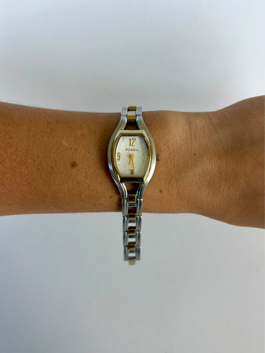 Rare Vintage Two Toned Gold & Silver Watch