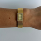 Vintage Gold Brass Rectangle Small Face Watch