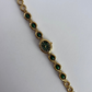 Vintage Pearl Drop  Green Gold Womens Watch Dainty Small Face