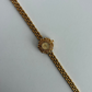 Vintage Flower Detail Gold Womens Watch Dainty Small Face
