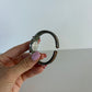 Rare Vintage Green & Black Detail Silver Watch