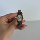 Rare Vintage Green & Black Detail Silver Watch