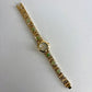 Vintage Gold Face Jade Bar Womens Watch