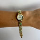 Dainty Vintage White Face Jade Bar Womens Watch Small Face