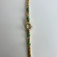 Dainty Vintage White Face Jade Oval Gold Womens Watch