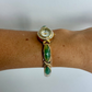 Dainty Vintage White Face Jade Oval Gold Womens Watch
