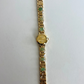 Dainty Vintage Gold Face Jade Bar Womens Watch Small Face