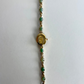 Dainty Vintage Gold Face Jade Pearl Womens Watch Small Face