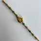 Dainty Vintage Gold Face Jade Pearl Womens Watch Small Face
