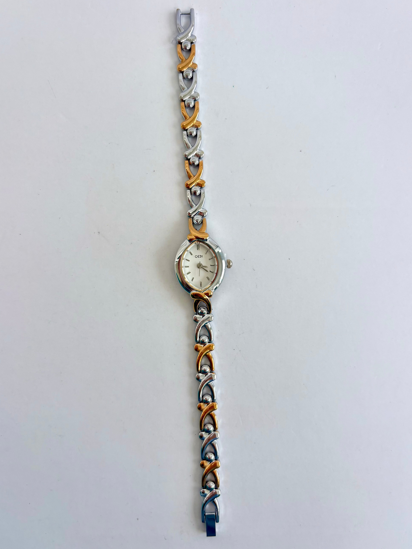 Vintage Two-Toned Silver and Gold Womens Watch Small Face