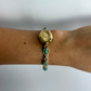 Dainty Vintage Gold Face Jade Pearl Womens Watch Small Face
