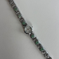 Dainty Vintage White Face Jade Bar Silver Womens Watch