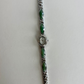 Dainty Vintage White Face Jade Oval Silver Womens Watch