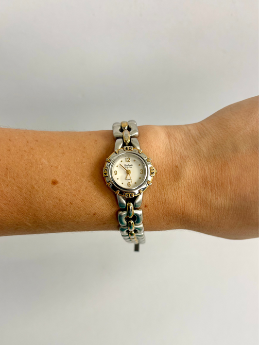 Rare Vintage Round Dial Two Toned Watch