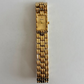 Gaze Vintage Gold Dial Rectangle Gold Toned Womens Watch
