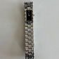 Gaze Vintage Black Dial Rectangle Silver Toned Womens Watch