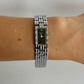 Gaze Vintage Black Dial Rectangle Silver Toned Womens Watch