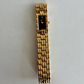 Gaze Vintage Black Dial Rectangle Gold Toned Womens Watch