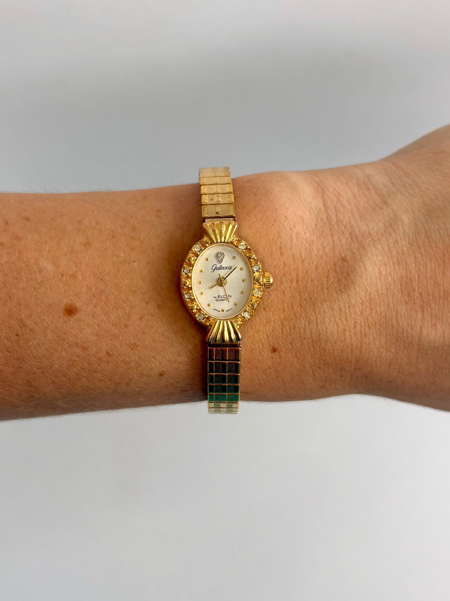 Rare Gold Galaxie Elgin Quartz Dainty Watch