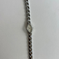 Diamond Geo White Dial Vintage Silver Toned Womens Watch