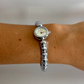 Dainty Bead Silver Small Face Womens Watch