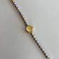Dainty Bead Two Toned Silver&Gold Small Face Womens Watch