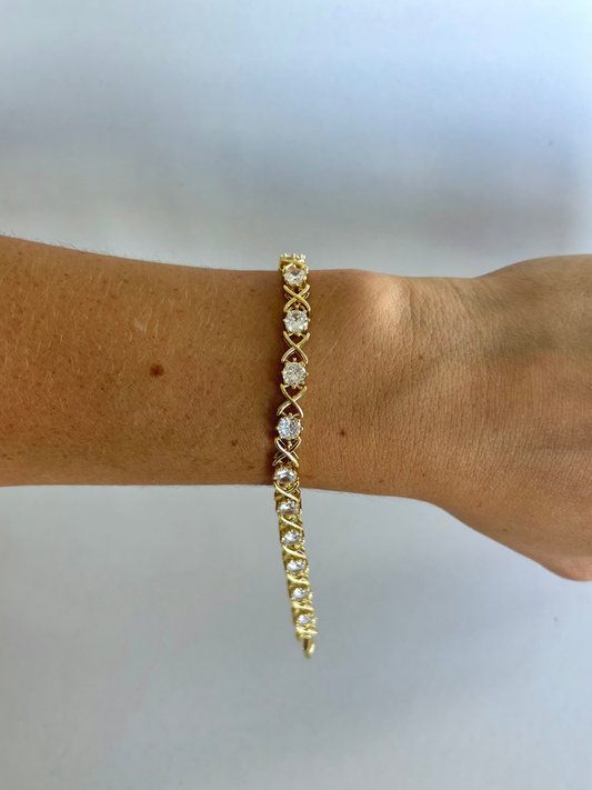 Cece Gold Toned Diamond Detail Bracelet