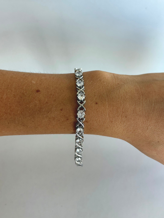 Cece Silver Toned Diamond Detail Bracelet