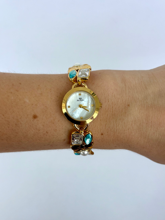 Dainty Vintage Gold Womens Watch Small Face