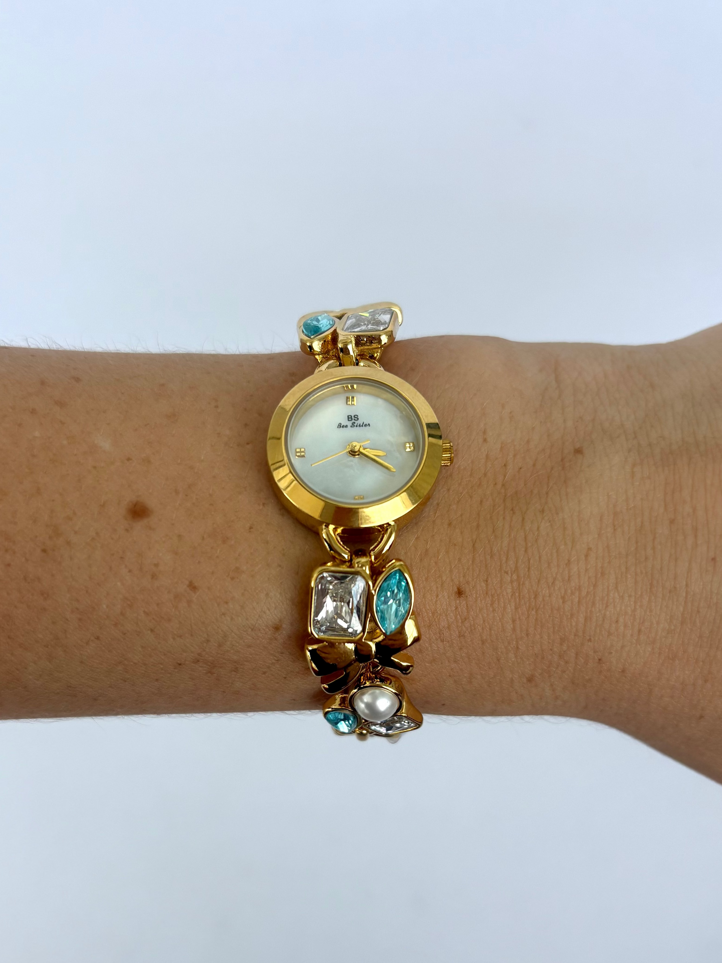Dainty Vintage Gold Womens Watch Small Face