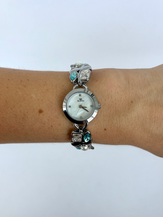 Dainty Vintage Silver Womens Watch Small Face