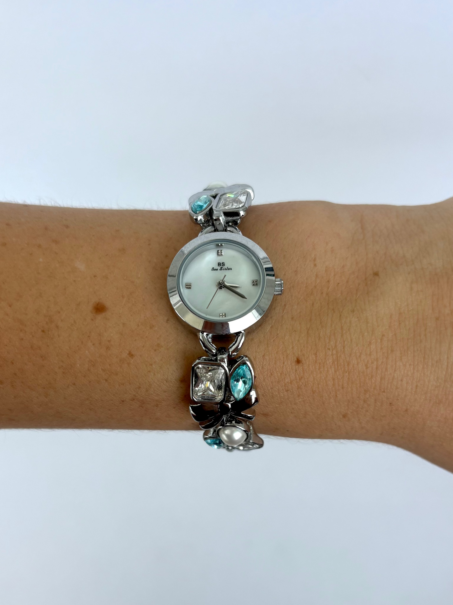 Dainty Vintage Silver Womens Watch Small Face