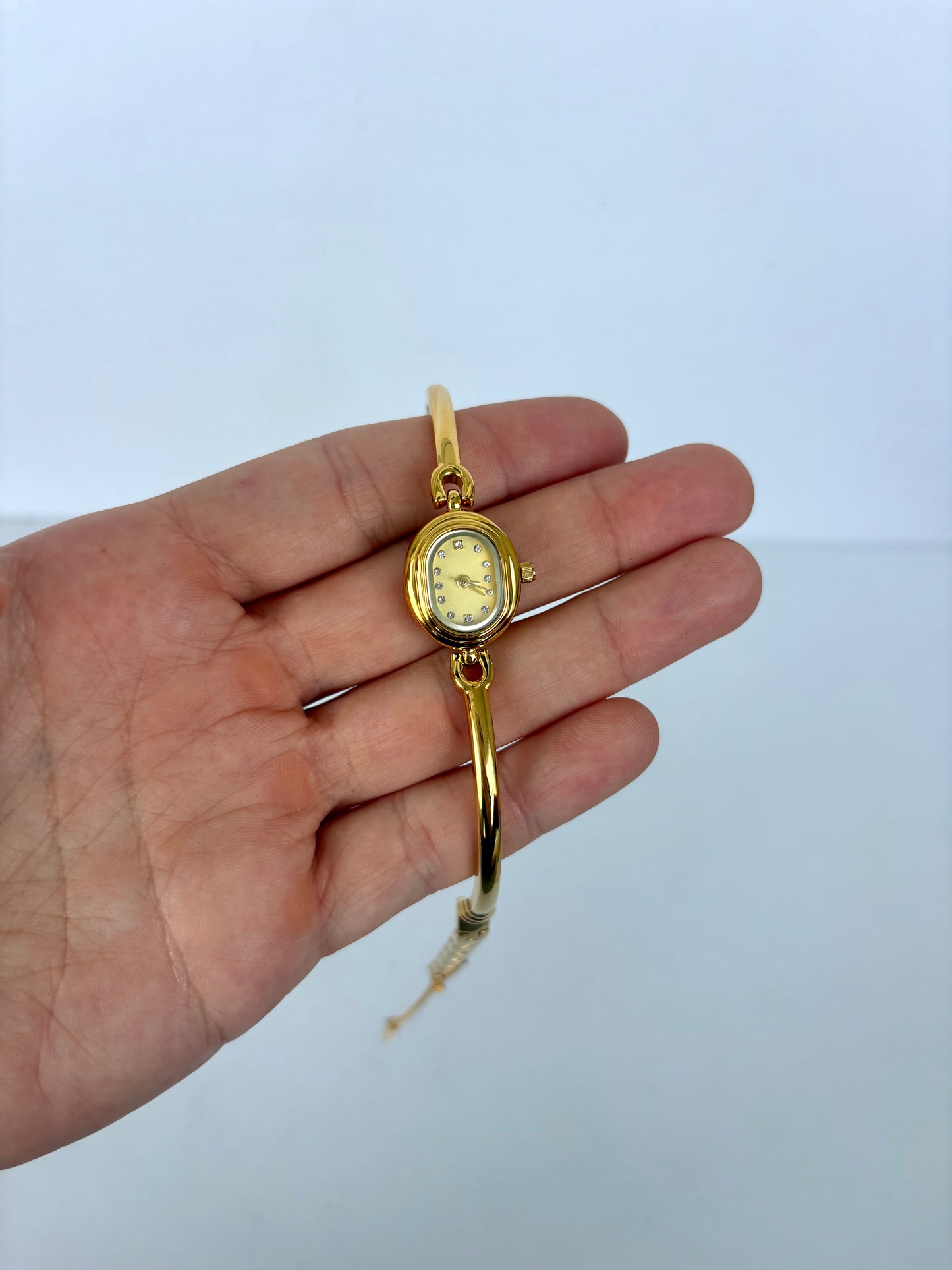 Dainty Minimalist Tiny Face Gold Womens Watch