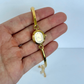 Dainty Minimalist Tiny Face Gold Womens Watch