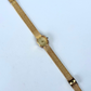 Gold Rectangle Oval Dial Womens Watch