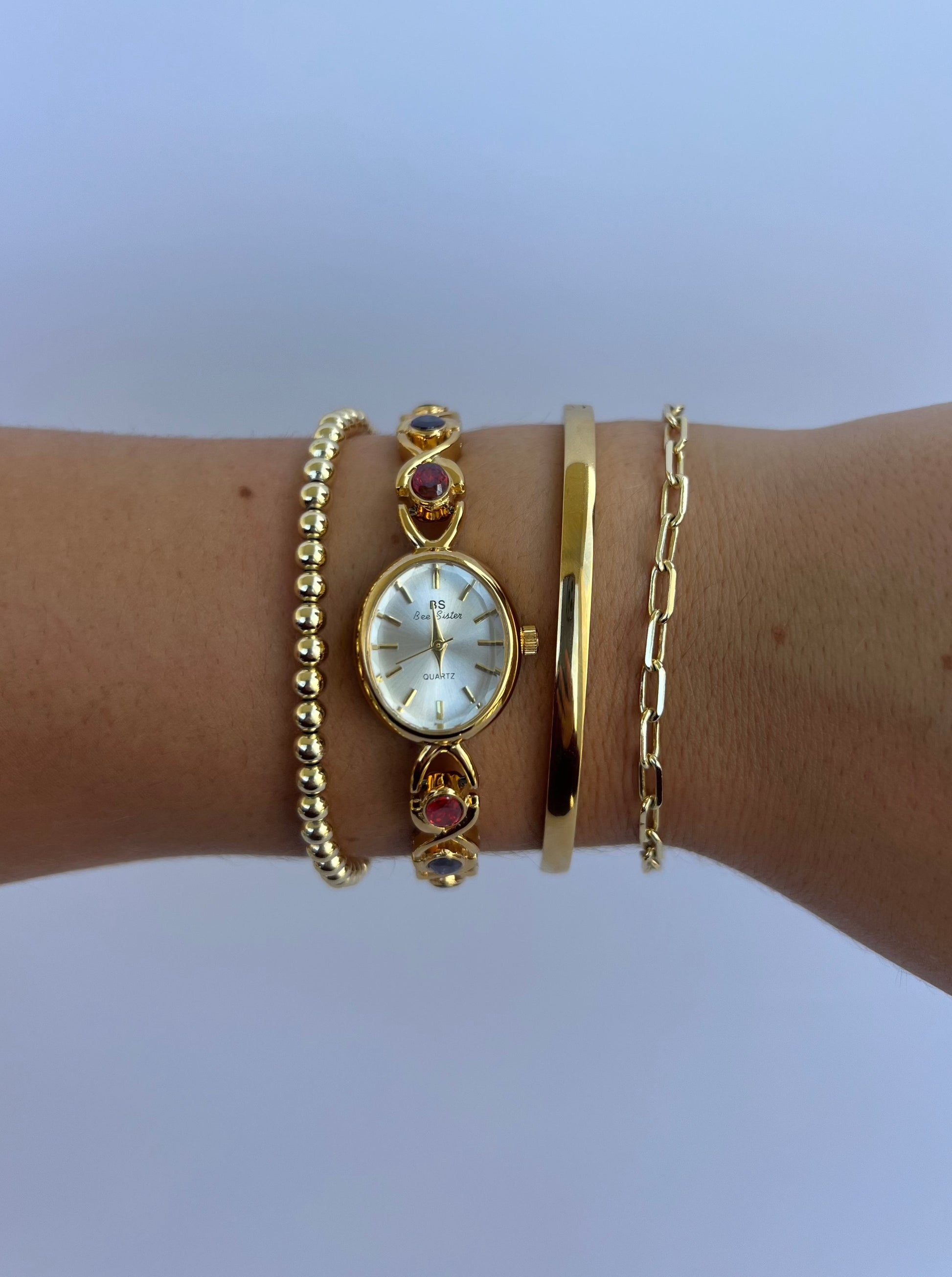 Vintage Colorful Diamond Gold Womens Watch Small Face JordanTaylor