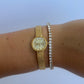 Vintage Brass Gold Womens Watch Small Face