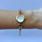 Dainty Vintage Red Jade Circle Dial Gold Dainty Womens Watch