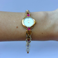 Dainty Vintage Red Jade Circle Dial Gold Dainty Womens Watch