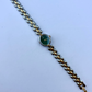 Vintage Classy Green Dial Silver & Gold Two Toned Womens Watch