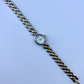 Vintage Classy Green Detail Silver & Gold Two Toned Womens Watch
