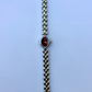 Vintage Classy Red Dial Silver & Gold Two Toned Womens Watch