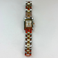 Rare Vintage Rectangle Classy Two Toned Silver & Gold Watch