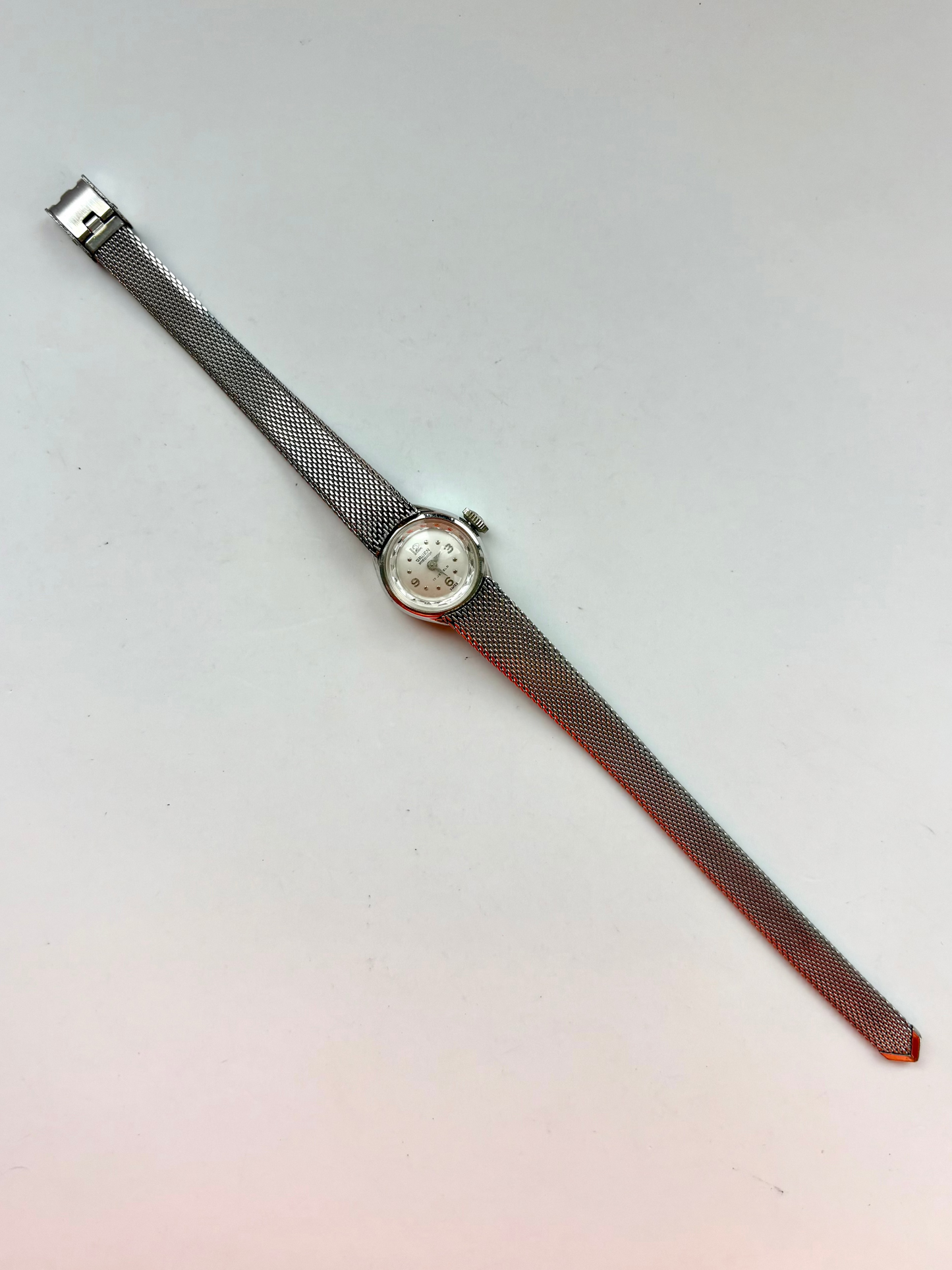 Rare Tiny Face Gruen Classy Silver Watch