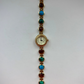 Dainty Vintage Minimalist Gold Colorful Stone Womens Watch Small Face
