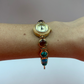 Dainty Vintage Minimalist Gold Colorful Stone Womens Watch Small Face