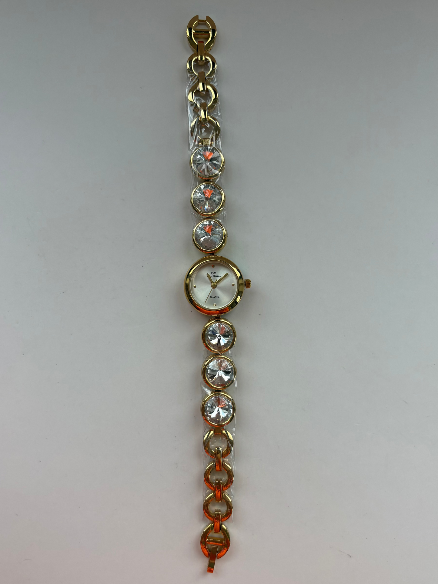 Diamond White Face Gold Womens Watch