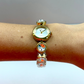 Diamond White Face Gold Womens Watch